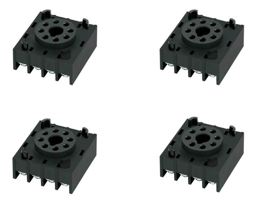 Base Redonda Para Relevador 8 Pin Montaje En Panel Pg-08 4pz