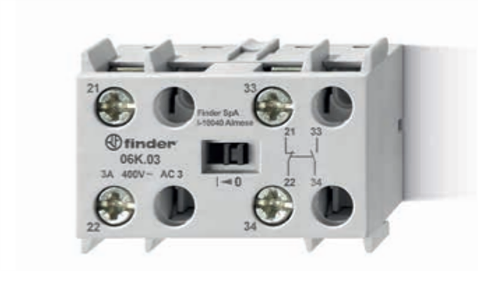 06K06 — Modulo auxiliar 2 NA+2 NC para tipo [6K.04] Finder 06K06