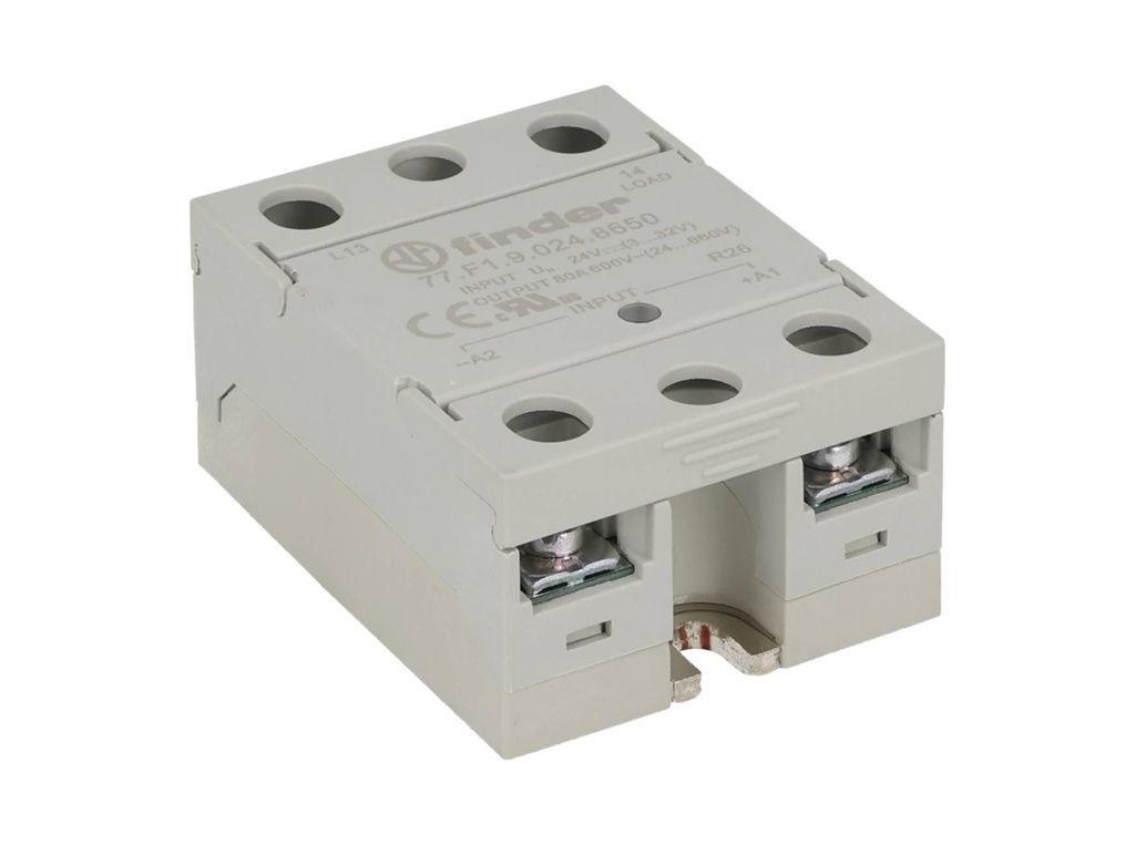 77F190248650 — Relé SSR 3/32V DC 1NA 24/660VAC 80A Finder 77F190248650