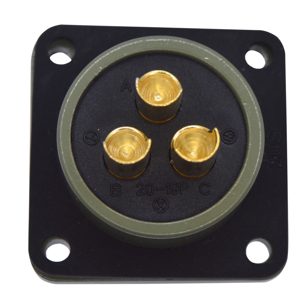 TP-MSK-3PM — CONECTOR MILITAR PLUG (MACHO) (PANEL ) 3P