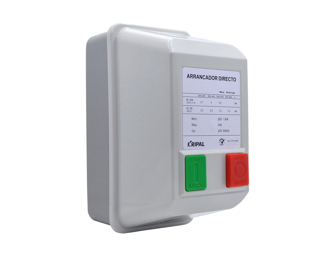 UKQ-1204-110V — ARRANCADOR MAGNÉTICO 2.5-4A CON CONTACTOR 12A BOBINA 110VCA