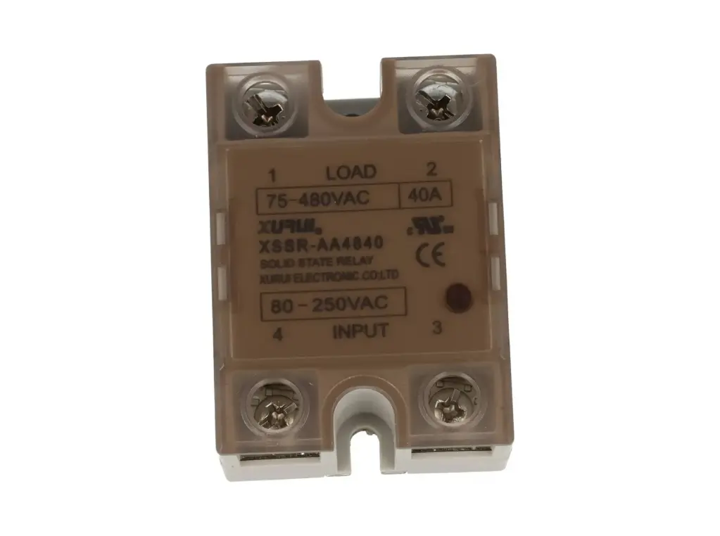 XSSR-AA4840W6 – RELEVADOR ESTADO SOLIDO 40A/480VCA VOLTAJE CONTROL 85-280VCA, PARA CARGA RESISTIVA CON LED INDICADOR, CRUCE POR CERO, SALIDA DOBLE SCR 