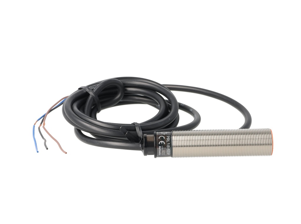 PRL18-5DP — SENSOR INDUCTIVO PNP, NA, SENSADO DE 5MM, 15-30VCD