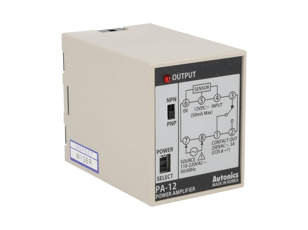 PA-12 — CONTROL/SENSOR, NORM, NPN/PNP, IP2T 110/220VCA, 50X80X70mm