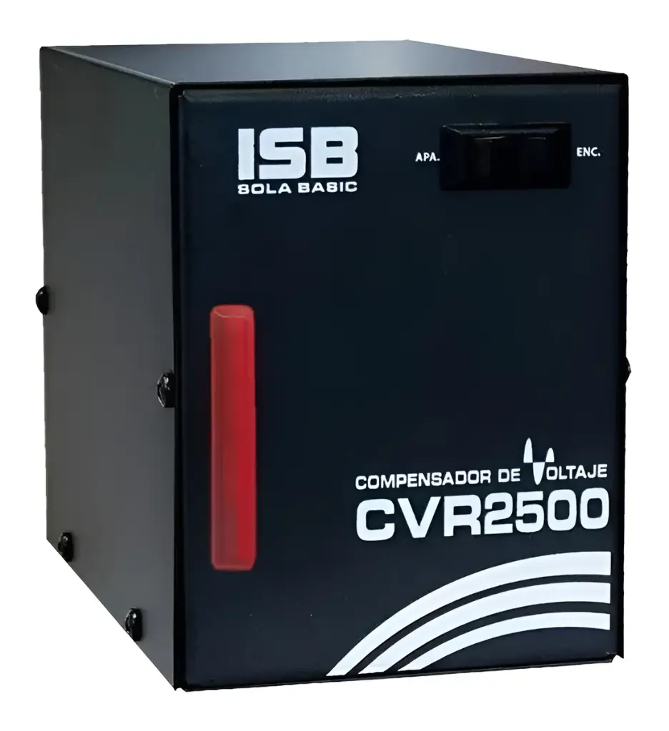 CVR-2500 – COMPENSADOR DE VOLTAJE 2500W PARA REFRIGERADOR, CAPACIDAD 2HP, LÍNEA 80/140 VOLTS, SALIDA 04/124 VOLTS,  FRECUENCIA 60 HZ, 1 CONTACTO
