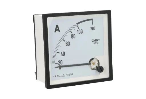 [NP96-A-100/5] NP96-A-100/5 — AMPERIMETRO ANALOGO 0-100A/5, 96 X 96MM
