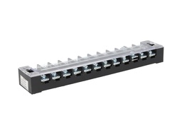 [TB-2512] TB-2512 — BLOQUE DE TERMINALES MONTAJE FIJO 25AMP12 POLOS, 600V, CALIBRE 14 AWG, 100°C (A PRUEBA DE FUEGO) , 19x162x30mm