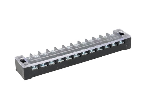 [TB-3512] TB-3512 — BLOQUE DE TERMINALES MONTAJE FIJO 35AMP12 POLOS, 600V, CALIBRE 14 AWG, 100°C (A PRUEBA DE FUEGO) , 20x162x30mm