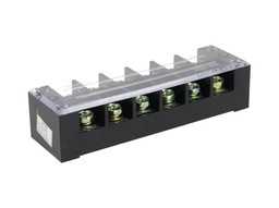 [TB-6006] TB-6006 — BLOQUE DE TERMINALES MONTAJE FIJO 60AMP6 POLOS, 600V, CALIBRE 10 AWG, 100°C (A PRUEBA DE FUEGO) , 31x127x38mm
