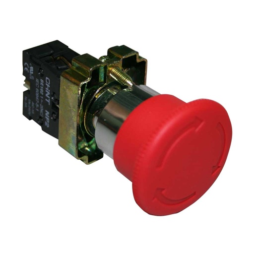 [NP2-BS542] NP2-BS542 — BOTON DE EMERGENCIA TIPO HONGO, ROJO NCMETALICO *NO SON A PRUEBA DE EXPLOSION*