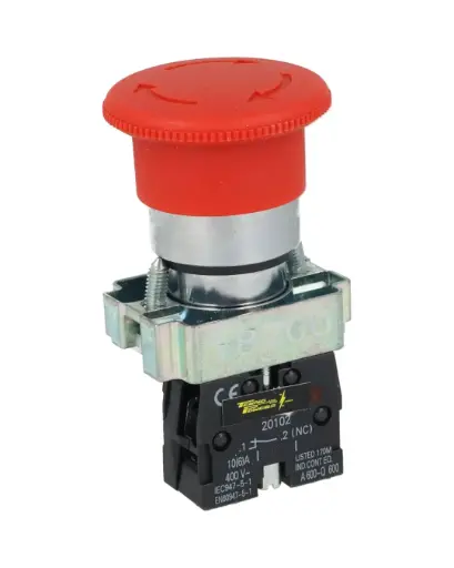 [TP-P22M-R] TP-P22M-R — BOTON HONGO 40mm PARO DE EMERGENCIA 1NC*NO SON A PRUEBA DE EXPLOSION*