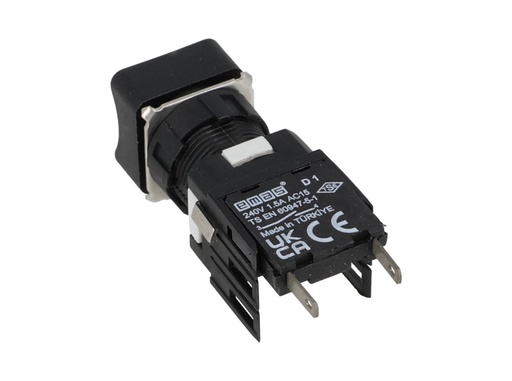 [D100KDB] D100KDB — BOTON PULSADOR 16mm, NO ILUMINADO BLANCORASANTE MOMENTANEO CUADRADO, INCLUYE 1CON NA (MAXIMO 2 CONTACTOS) 