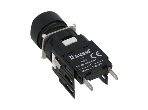 [D100YDM] D100YDM — BOTON PULSADOR 16mm, NO ILUMINADO AZUL, RASANTE MOMENTANEO RESTADO NDO INCLUYE 1CON NA (MAXIMO 2 CONTACTOS) 