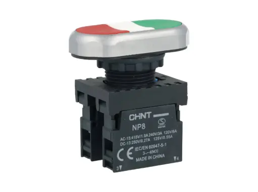 [NP8-11S] NP8-11S — BOTONERA DOBLE ROJO VERDE 1NA-1NC*NO SON A PRUEBA DE EXPLOSION*