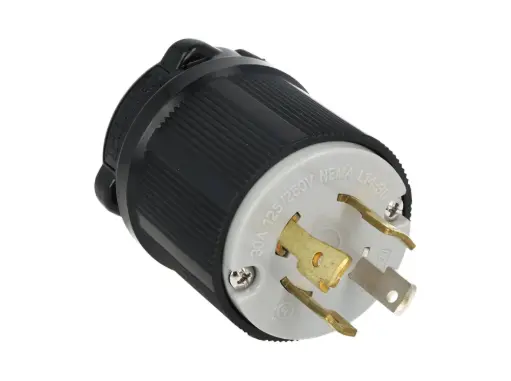 [WJ-8430] WJ-8430 — CLAVIJA INDUSTRIAL CON SEGURO 30A/125VCA-250VCA, 3 POLOS (3 FASES) + TIERRA