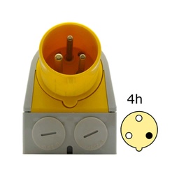 [G32.10] G32.10 — COMPARTIMIENTO CAJA A 25° 32A 100-130V 2P+G
