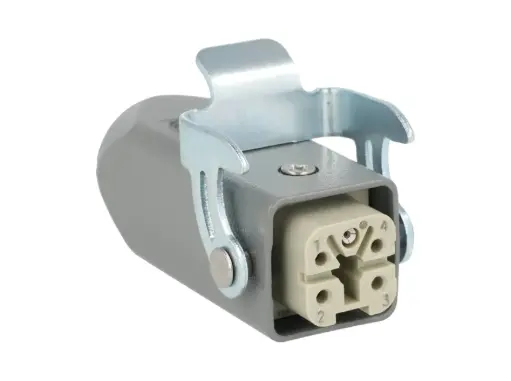 [FIC10-4P-F-C] FIC10-4P-F-C — CONECTOR INDEPENDIENTE HEMBRA 10A 400V 4PIN LIBRE (MACHOS MIC10-4P-TOPARA SIDE)  ( PG11) 