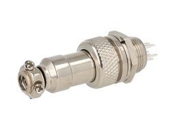 [TP-GX12-5P] TP-GX12-5P — CONECTORES (PAR GX12 5 PIN MACHO/HEMBRAPARA PANEL Y EXTENSION 5A/125VCA, 12mm