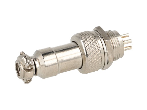 [TP-GX12-7P] TP-GX12-7P — CONECTORES (PAR GX12 7 PIN MACHO/HEMBRAPARA PANEL Y EXTENSION 4A/125VCA, 12mm