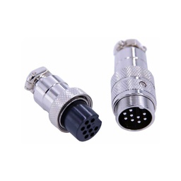 [TP-GX16-9P] TP-GX16-9P — CONECTORES (PAR GX16 9 PIN MACHO/HEMBRAPARA PANEL Y EXTENCION 4A/125VCA 16mm