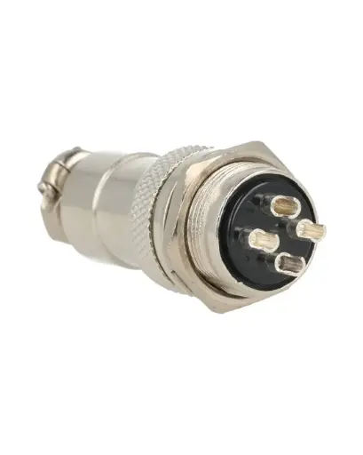 [TP-GX20-4P] TP-GX20-4P — CONECTORES (PAR GX20 4 PIN MACHO/HEMBRAPARA PANEL Y EXTENSION 5A/125VCA, 20mm