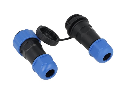 [TP-SP20-S7P] TP-SP20-S7P — CONECTORES EXTENSION/RECTO (PAR) 7PIN, IMPERMEABLES IP68, 10A/250VCA, DIAMETRO DE BARRENO 20mm, PIN COBRE CHAPEADO EN DORADO/PLATEADO