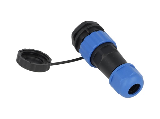 [TP-SP20-SP10P] TP-SP20-SP10P — CONECTORES PANEL/RECTO (PAR) 10PIN, IMPERMEABLES, IP68, 5A/250VCA, DIAMETRO DE BARRENO 20mm, PIN COBRE CHAPEADO EN DORADO/PLATEADO