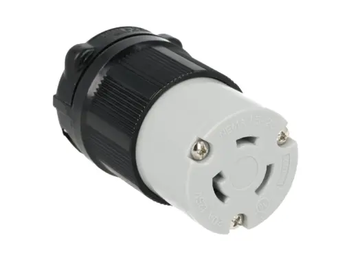 [WJ-9320B] WJ-9320B — CONTACTO INDUSTRIAL CON SEGURO 20A/125VCA2 POLOS (1 FASE) + TIERRA, TOMA AEREA