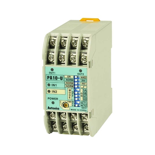 [PA10-U] PA10-U — CONTROL/SENSOR NORM/INV, AND, OR, 0.1SEG-100SEG.SALIDA CONTADOR /ESTADO . 100-240VCA