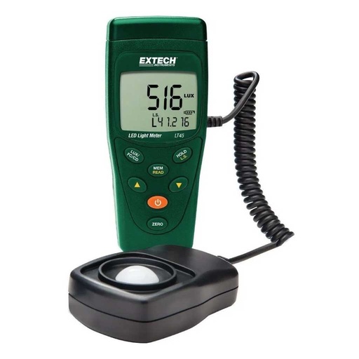 [LT45] LT45 — FOTOMETRO DE LUCES LED MIDE LA INTENSIDAD DE LA LUZ DE LOS LEDS BLANCOS Y DE COLOR INTENSIDAD STANDAR DE LUZ (FCON LUX) 