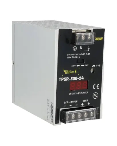 [TPSR-300-24] TPSR-300-24 — FUENTE DE VOLTAJE PARA RIEL 24VCD 12.5A 300W 110/220VCA 141X122X64 mm.