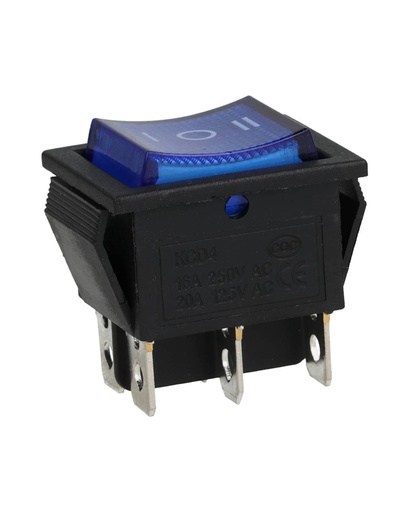 [TP-321-2T-B] TP-321-2T-B — INTERRUPTOR 2P2T AZUL ON-OFF-ON, 6 TERMINALES
