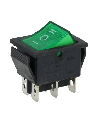 [TP-321-2T-G] TP-321-2T-G — INTERRUPTOR 2P2T VERDE ON-OFF-ON, 6 TERMINALES