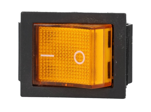 [TP-321-YL] TP-321-YL — INTERRUPTOR ILUMINADO AMARILLO 2P1T, 16/20A, 110/220VCA, 30X22mm, 4 TERMINALES
