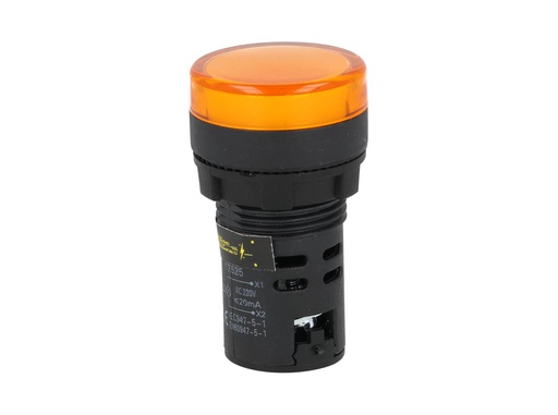 [TP-LI22-Y] TP-LI22-Y — LAMPARA PILOTO LED AMARILLO 22mm 220VCAPLASTICO *NO SON A PRUEBA DE EXPLOSION*