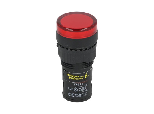 [TP-LI16-R] TP-LI16-R — LAMPARA PILOTO LED ROJO 16mm 220VCA*NO SON A PRUEBA DE EXPLOSION*