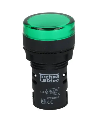 [3PLBR3L-024] 3PLBR3L-024 — LAMPARA PILOTO LED VERDE 22MM 24VCA/CD