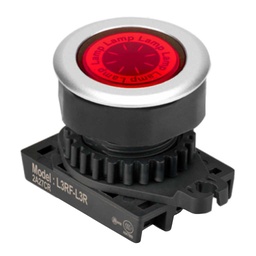 [L3RF-L3R] L3RF-L3R — LAMPARA PILOTO RASANTE ROJO, 30mm110VCA/10A, 250VCA/6A