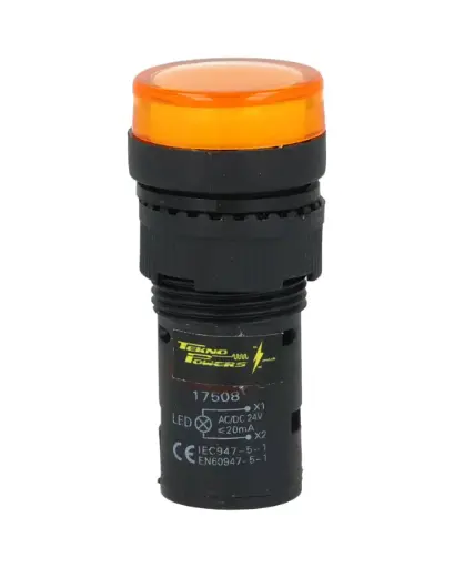 [TP-LI16-Y24] TP-LI16-Y24 — LAMPARA PILOTO TIPO LED 24VDCON AC ø 16mmCOLOR AMARILLO *NO SON A PRUEBA DE EXPLOSION*