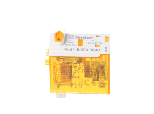 [466180240040] 466180240040 — MINI-RELE INDUSTRIAL 24VCA 1P2T 8-16AMP.
