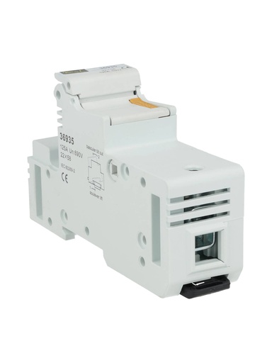 [RT18-125A] RT18-125A — PORTAFUSIBLE 125A /690V, PARA FUSIBLE 22X58mm, RIEL DIN (CON BLOQUEO DE SEGURIDAD) 