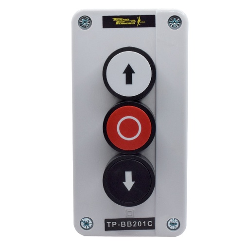 [TP-BB2O1C] TP-BB2O1C — PULSADOR EN CAJA 2NA+1NC *ARRIBA/ALTO/ABAJO* 3A 240V *NO SON A PRUEBA DE EXPLOSION*