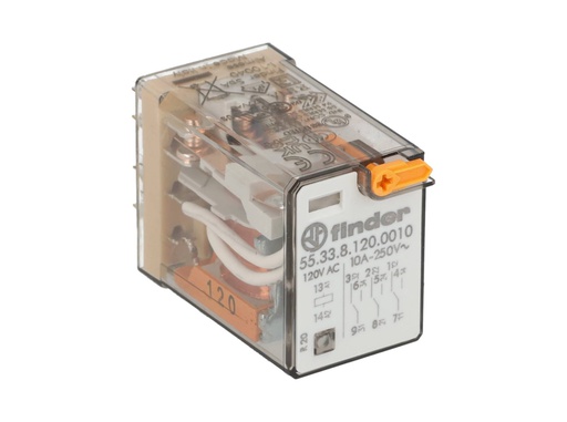 [553381200010] 553381200010 — RELE 120VCA 3P2T 10AMP.