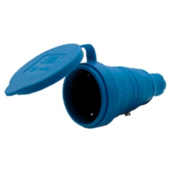 [404010-06] 404010-06 — TOMA CORRIENTE TIPO EUROPEO AZUL, 2 POLOS, + T, 220-240V, 50-60Hz