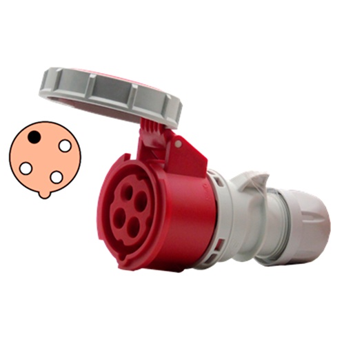 [K41S45] K41S45 — TOMA TIPO GLANDULA 16AMP 440-460V 3P+TIP67