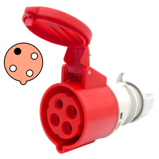 [K41S40] K41S40 — TOMA TIPO GLANDULA 16AMP 440-460V 3P+TIP44