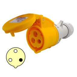 [K32S10] K32S10 — TOMA TIPO GLANDULA 32AMP 100-130V 2P+T, PROTECCION IP44