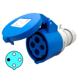 [K42S20] K42S20 — TOMA TIPO GLANDULA 32AMP 220-250V 3P+T, PROTECCION IP44