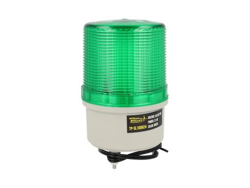 [TP-SLR100G24] TP-SLR100G24 — TORRETA ROTATIVA TIPO LED VERDE 24VCA/CDIP65, CON SOPORTE A PARED