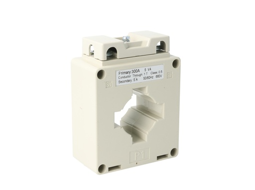 [MSQ40-300-5] MSQ40-300-5 — TRANSFORMADOR DE CORRIENTE (DONA) 300/5A VENTANA 40 X 10mm, 660VMAX. CLASE 1.5